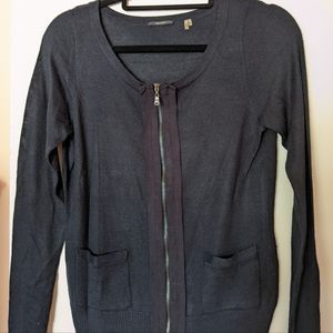 Blue Tahari cardigan with wool